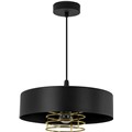 Loftowa lampa wisząca Enzo 1B czarna złota żyrandol do salonu