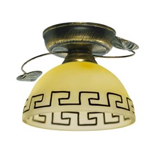 Klasyczny plafon lampa sufitowa czarny + złoty do kuchni retro