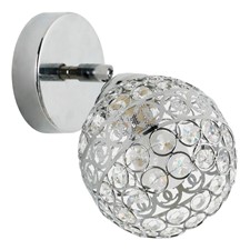Elegancki kinkiet Riwana kryształki lampa ścienna do łazienki nad lustro