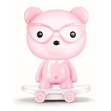 Lampka dekoracyjna Bear Skater różowa