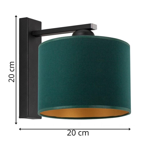 Kinkiet Agello lampa ścienna z zielonym abażurem